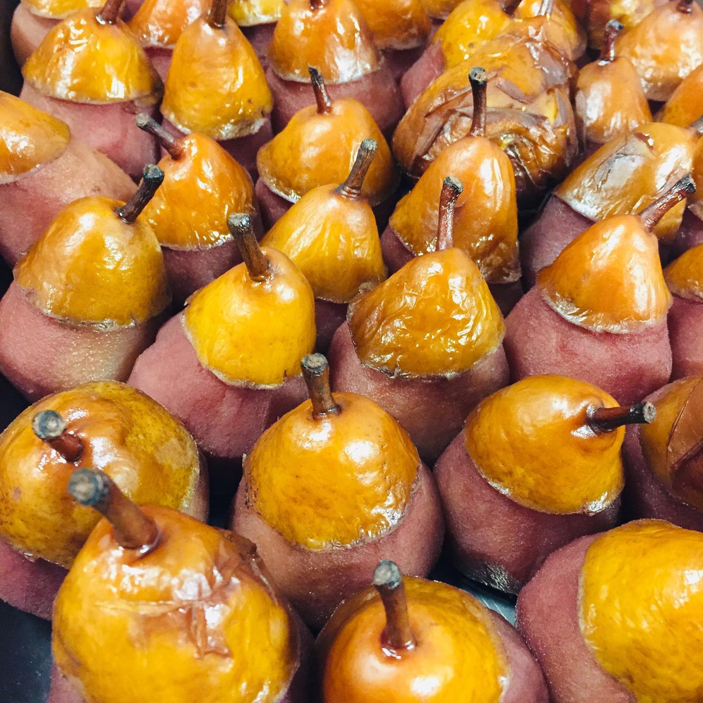 Poires pochées